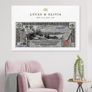 1896 Silver Certificate Family Name Sign Acrylic Print