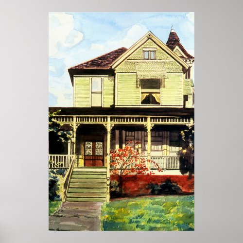 1896 Victorian Home on Heights Boulevard Poster