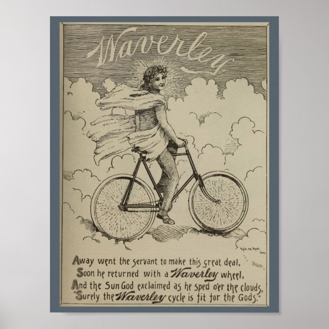 1896 Vintage Bicycle Magazine Ad Art Poster (Front)