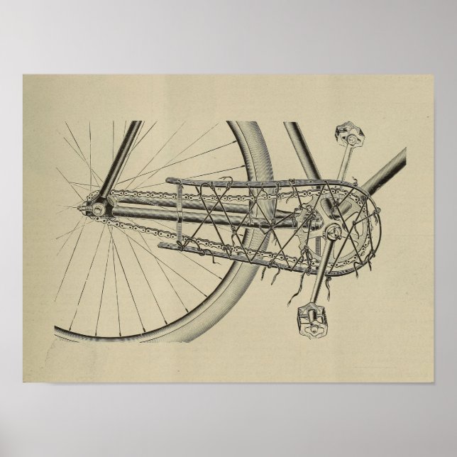 1896 Vintage Bicycle Magazine Ad Art Poster (Front)