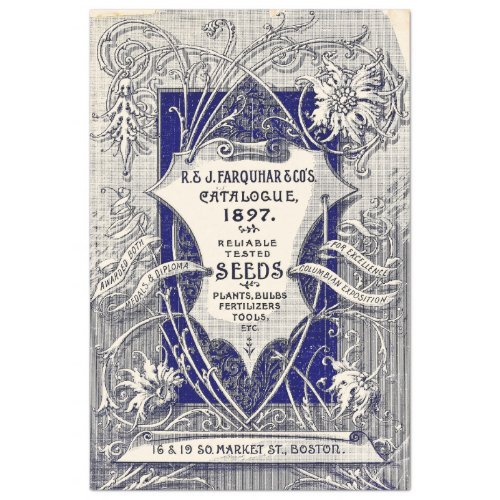 1897 BOSTON SEED CATALOGUE TISSUE PAPER