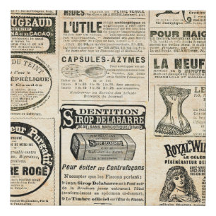 1897 French Newspaper Advertisement Faux Canvas Print