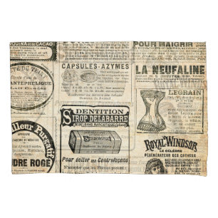 1897 French Newspaper Advertisement Pillow Case