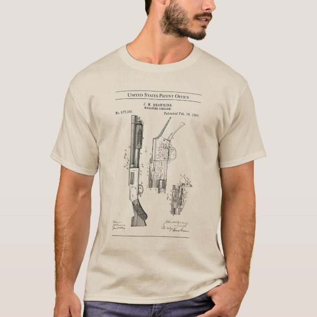 1897 US 577281 - Pump Action Shotgun T-Shirt (Front)