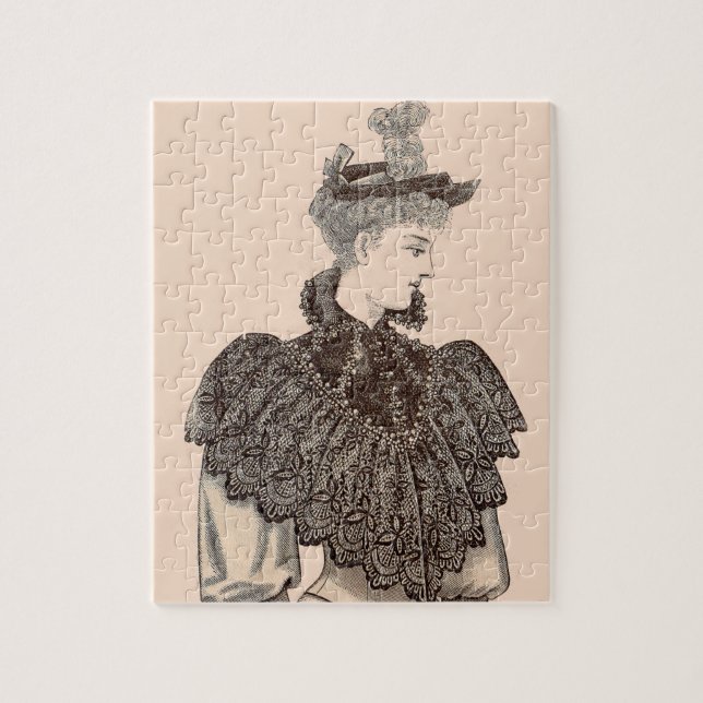1897 Victorian woman Jigsaw Puzzle (Vertical)