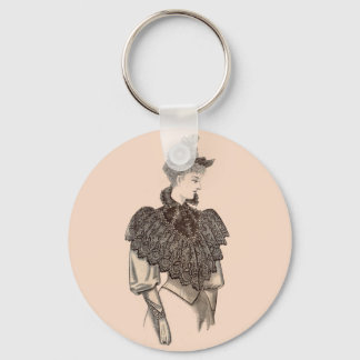 1897 Victorian woman Keychain
