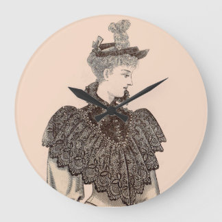 1897 Victorian woman Large Clock