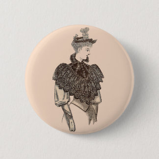 1897 Victorian woman Pinback Button