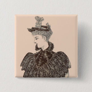 1897 Victorian woman Pinback Button