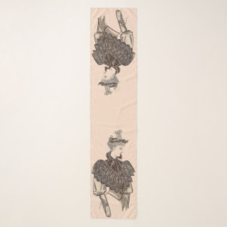 1897 Victorian woman print Scarf