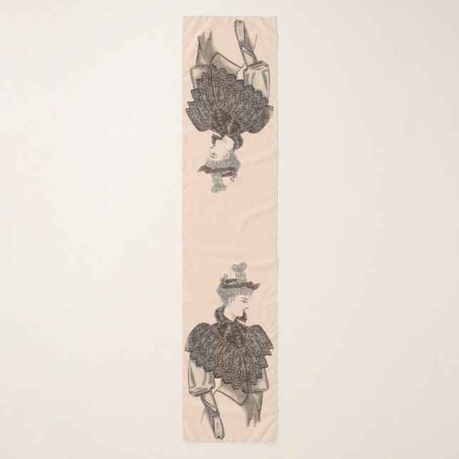 1897 Victorian woman print Scarf (Front)
