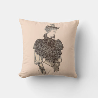 1897 Victorian woman print Throw Pillow