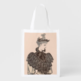 1897 Victorian woman Reusable Grocery Bag