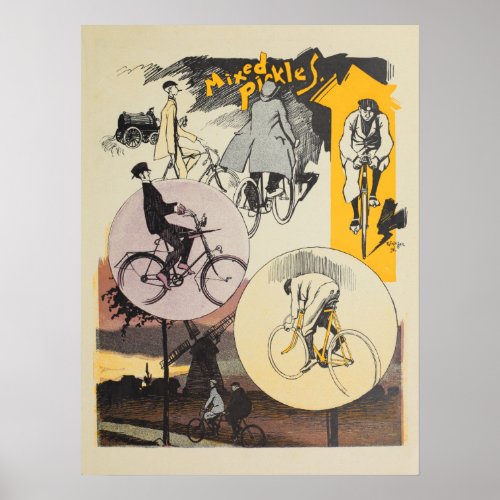 1898 Vintage Bicycle Feininger Ad Art Poster