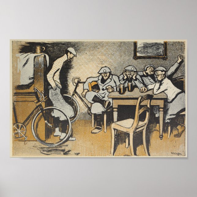 1898 Vintage Bicycle Feininger Ad Art Poster (Front)