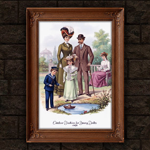 1898 Vintage Outdoor Fashion Wall Poster