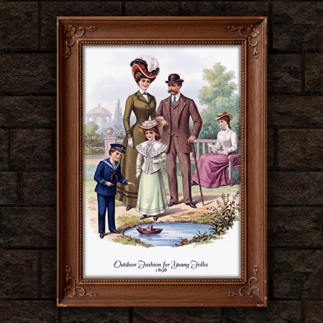 1898 Vintage Outdoor Fashion Wall Poster  (Creator Uploaded)