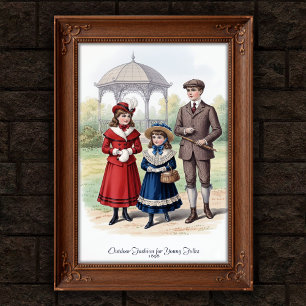 1898 Vintage Outdoor Fashion Wall Poster