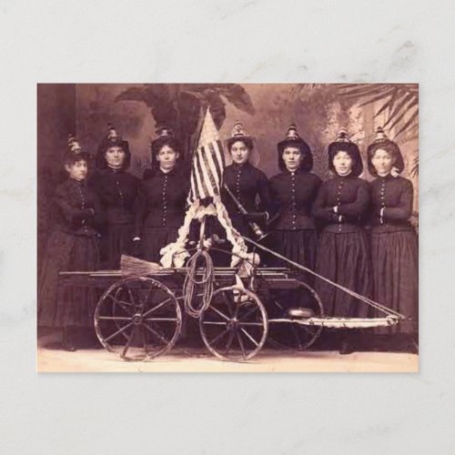 1899 All Women Fire Dept Postcard