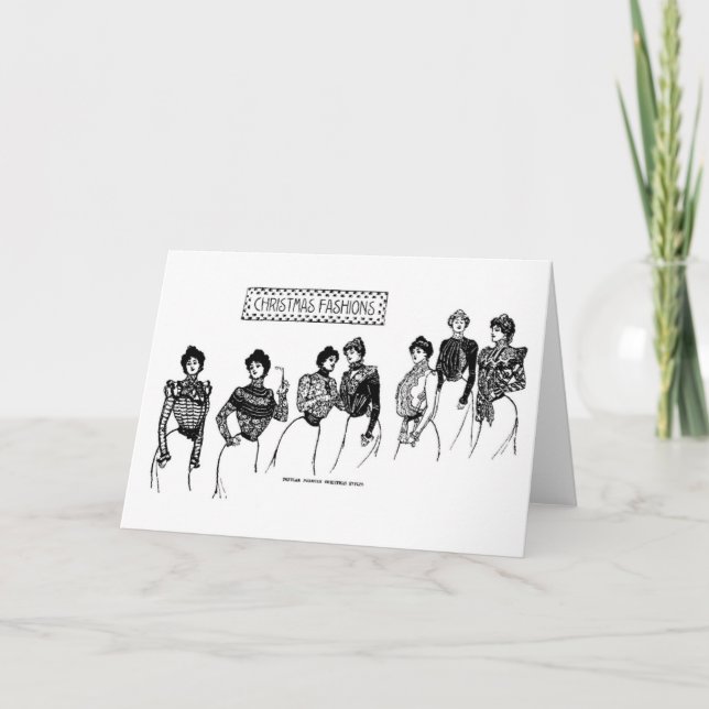 1899 Christmas Fashions from Paris Card (Front)