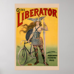 1899 Classic Art Nouveau French Bicycle Poster