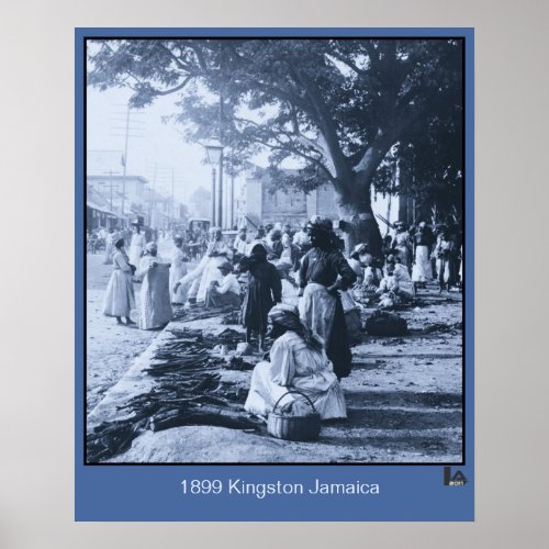 1899 Kingston Jamaica Market Poster