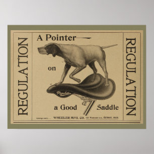 1899 Vintage Bicycle Seat Magazine Ad Art Poster