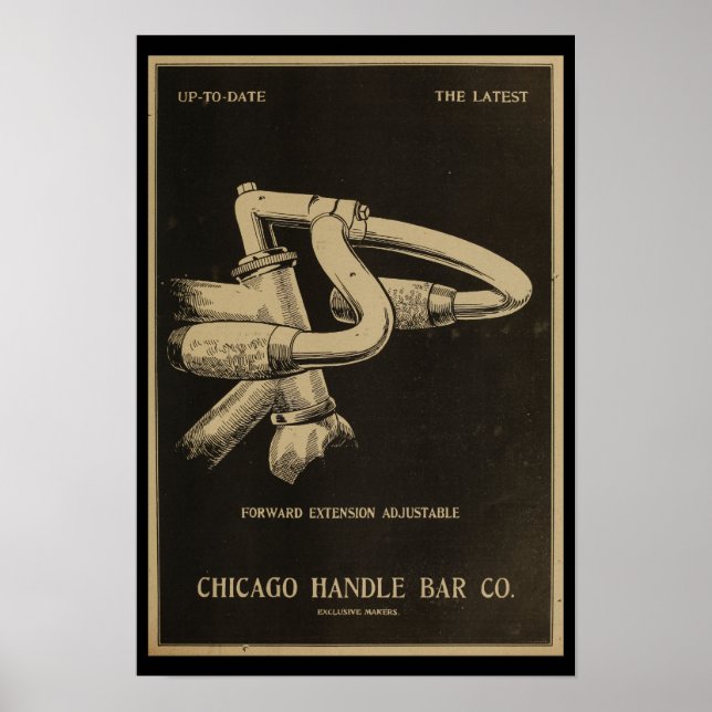 1899 Vintage Chicago Bicycle Magazine Ad Art Print (Front)