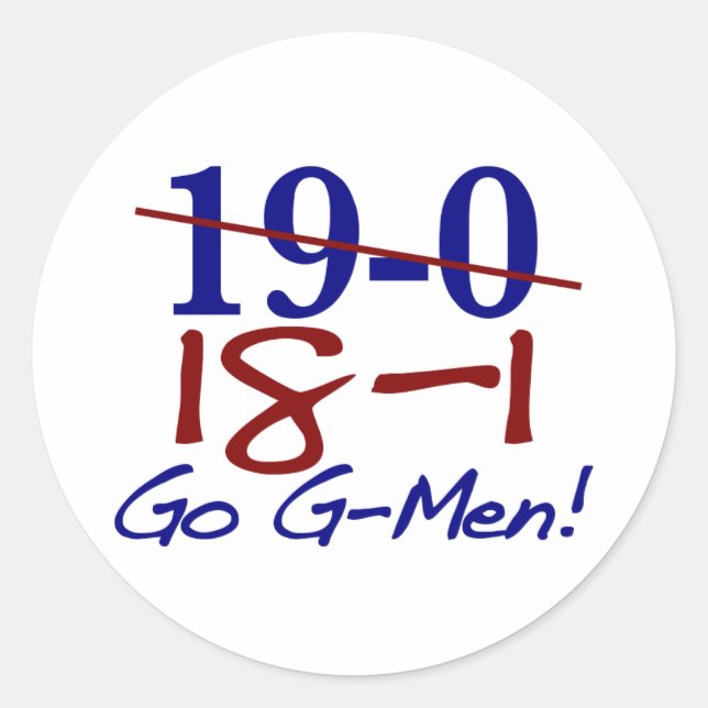 18-1 Go G-Men Classic Round Sticker (Front)