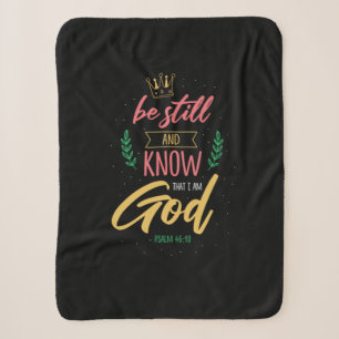 18.Be Still And Know That I Am God Sherpa Blanket