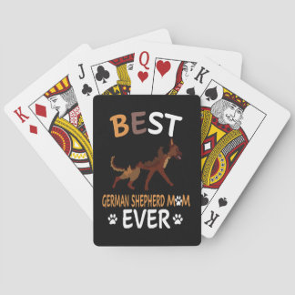 18 Best German Shepherd Mom Ever Poker Cards