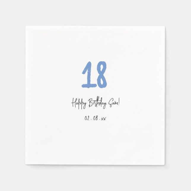 18 birthday  napkins (Front)