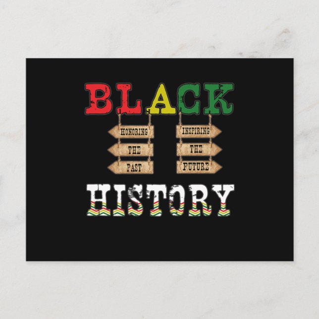 18 Black History Month African American Black Prid Invitation Postcard (Front)