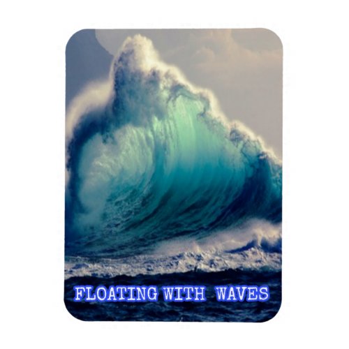 18Blue ocean wavesgifts for ocean lovers vintage Magnet