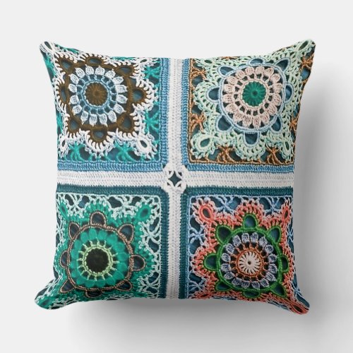 18 Crochet Home Decor Designs Throw Pillow
