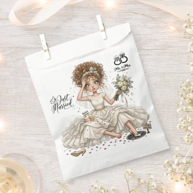 #18 Cute fun bride Favor Bag (Clipped)