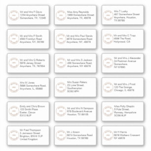 18 Different Recipient Names Addresses Brand Logo Sticker