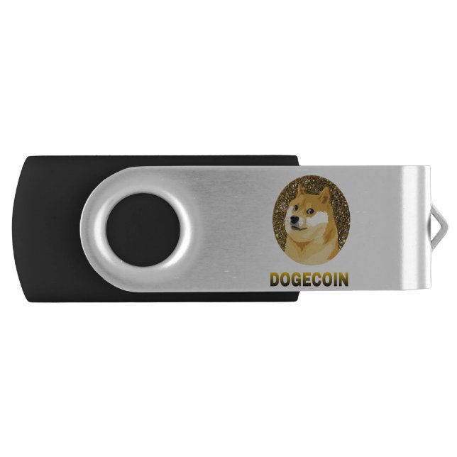 18.Dogecoin Crypto currency doge to the moon. Flash Drive (Front)