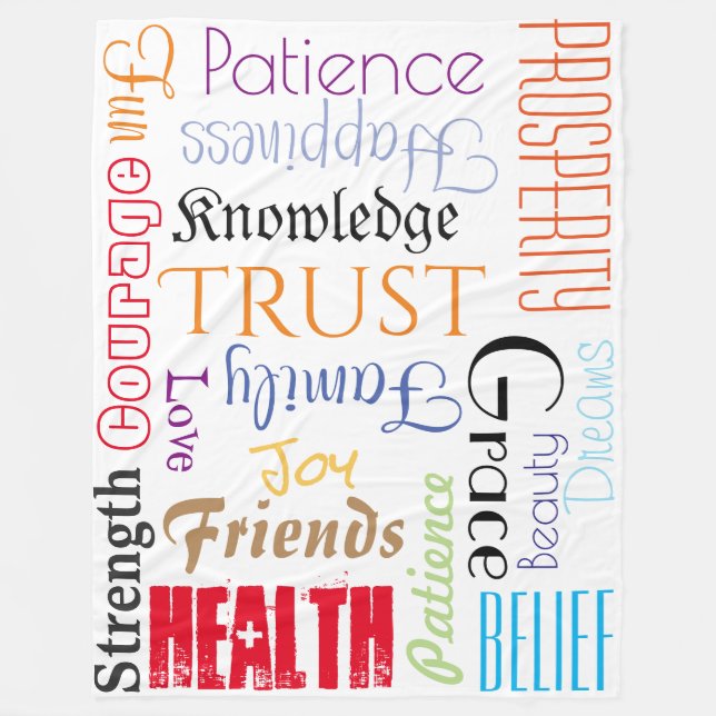 18 Extraordinary Life Wishes Blanket, fleece (Front)