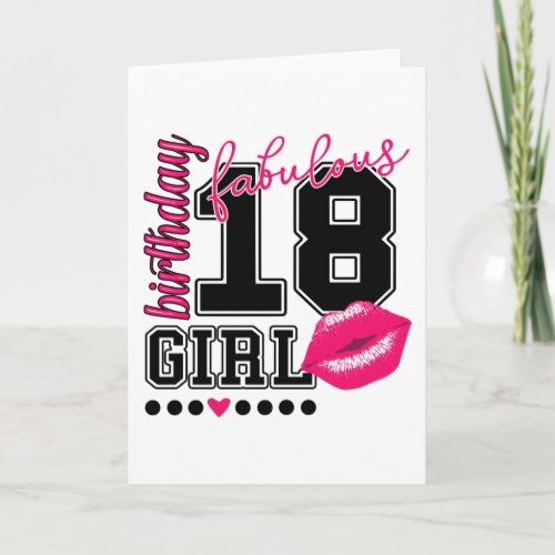 18 fabulous birthday girl 18 Geburtstag Grukarte Card