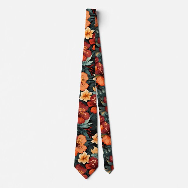 #18 Floral Pattern Neck Tie (Front)