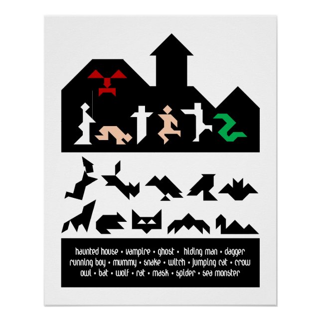 18 Halloween Tangram Images Poster (Front)
