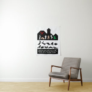 18 Halloween Tangram Images Tapestry