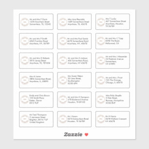 18 Individual Name Address Sans Serif Company Logo Sticker