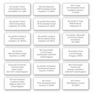 18 Individual Recipient Name Address Shipping Sans Sticker