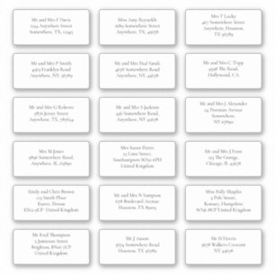 18 Individual Recipient Name Address Shipping Sticker
