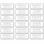 18 Individual Script Name Address Labels<br><div class="desc">Make addressing your wedding invitations and thank you cards easy with these easy-to-customize guest address labels.</div>