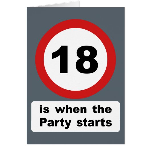 18 is when the Party Starts Cards (Front)