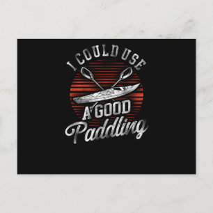 18.Kayaking I Could Use A Good Paddling Retro Vint Invitation Postcard