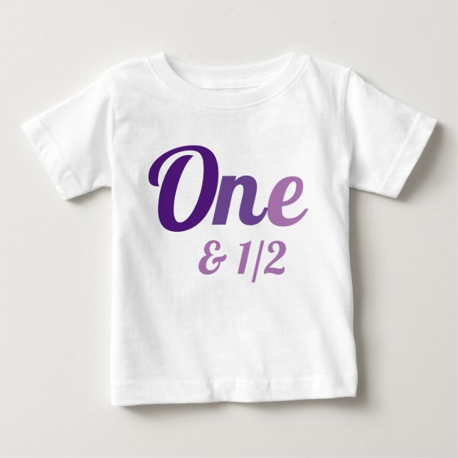 18 Month One and a Half Birthday Baby T-Shirt (Front)